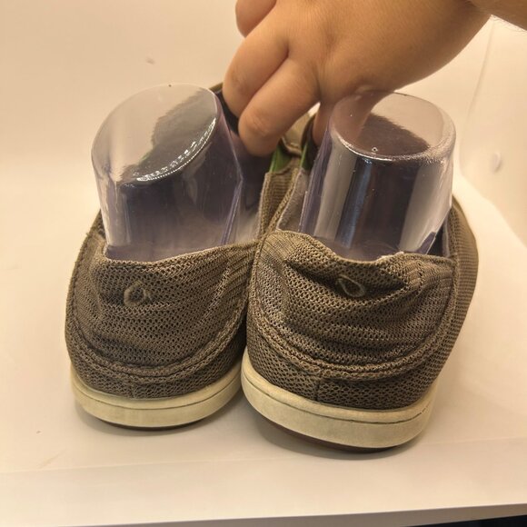 Olukai Nohea Mesh Boat‎ Shoe Slip On Heel Shoe Sneaker Loafer Grey Men’s Size 10 - Picture 6 of 9